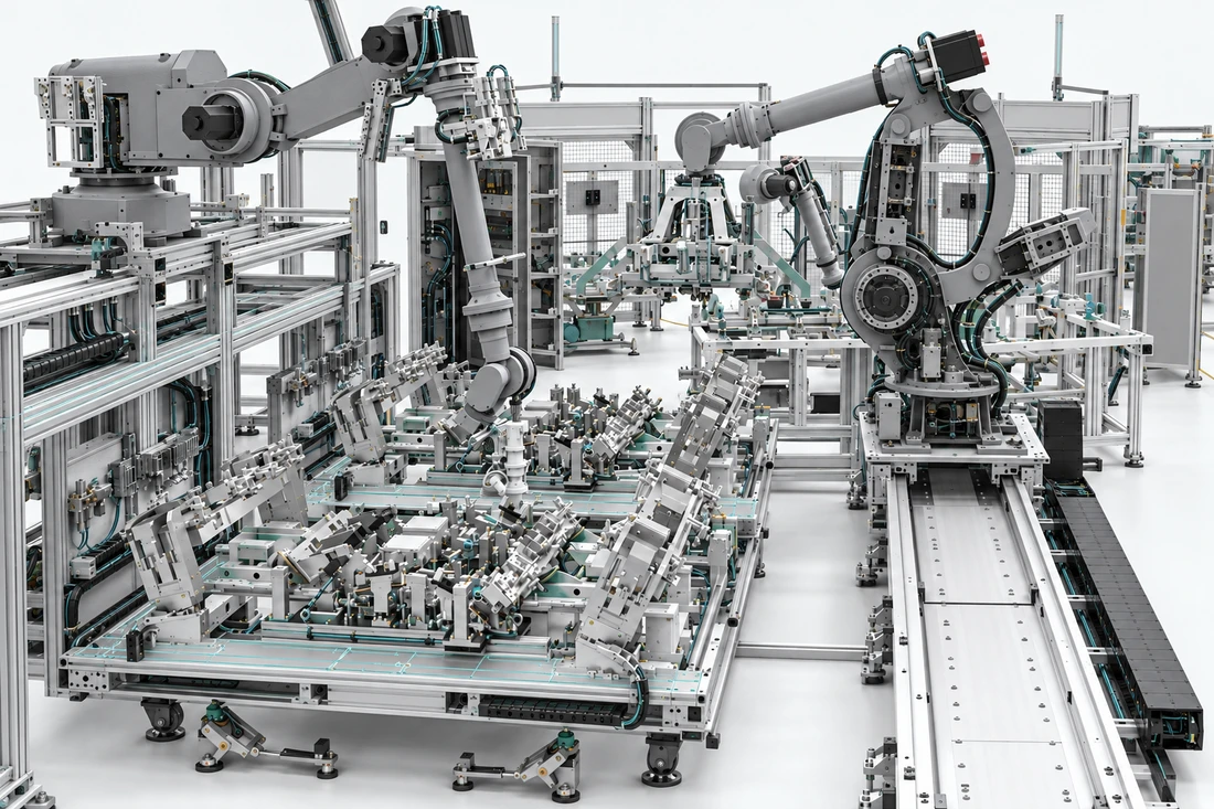 Prototyp stejného robotizovaného pracoviště s ověřenými mechanismy